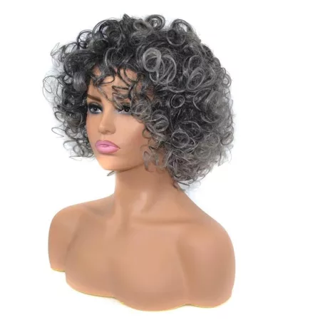 11, GYÖNYÖRŰ FEKETE-EZÜST GÖNDÖR PARÓKA, PRÉMIUM MINŐSÉG