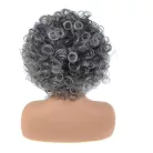 11, GYÖNYÖRŰ FEKETE-EZÜST GÖNDÖR PARÓKA, PRÉMIUM MINŐSÉG