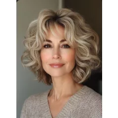   LAURA, ELEGÁNS TERMÉSZETES SZŐKE HULLÁMOS PARÓKA, VALÓDI HAJ FELHASZNÁLÁSÁVAL! 