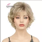 LAURA, ELEGÁNS TERMÉSZETES SZŐKE HULLÁMOS PARÓKA, VALÓDI HAJ FELHASZNÁLÁSÁVAL! 