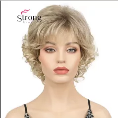   LAURA, ELEGÁNS TERMÉSZETES SZŐKE HULLÁMOS PARÓKA, VALÓDI HAJ FELHASZNÁLÁSÁVAL! 