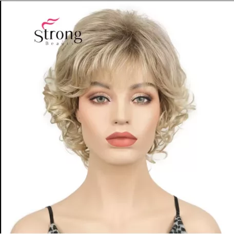 LAURA, ELEGÁNS TERMÉSZETES SZŐKE HULLÁMOS PARÓKA, VALÓDI HAJ FELHASZNÁLÁSÁVAL! 