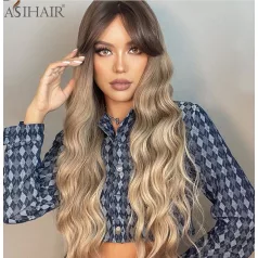 R26, SELYMES, TERMÉSZETES-SZŐKE HULLÁMOS OMBRE PARÓKA, 