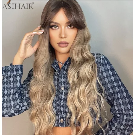 R26, SELYMES, TERMÉSZETES-SZŐKE HULLÁMOS OMBRE PARÓKA, 