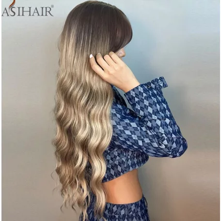 R26, SELYMES, TERMÉSZETES-SZŐKE HULLÁMOS OMBRE PARÓKA, 