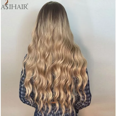 R26, SELYMES, TERMÉSZETES-SZŐKE HULLÁMOS OMBRE PARÓKA, 