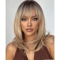   AMAZON3, MODERN DIVATOS OMBRE, SZŐKE PARÓKA,VALÓDI HAJ FELHASZNÁLÁSÁVAL!