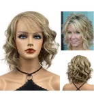 BETTINA, DIVATOSAN ELEGÁNS TERMÉSZETES SZŐKE PILLANGÓ HULLÁMOS PARÓKA, VALÓDI HAJ FELHASZNÁLÁSÁVAL! 