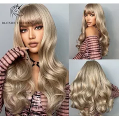   ADRIEN8. MODERN TERMÉSZETES-SZŐKE PARÓKA, VALÓDI HAJ FELHASZNÁLÁSÁVAL!