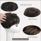 SÖTÉT MÉLY-BARNA PEPI, TOUPEE 100% vietnámi valódi haj, enyhén hullámos