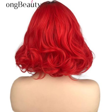 1, VOGUE! KÜLÖNLEGESEN SZÉP ÉLÉNK LÁNG-VÖRÖS OMBRE (töve fekete) PARÓKA, PRÉMIUM MINŐSÉG!