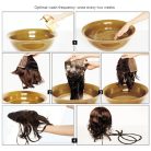 CSIPKE38, EGYSZERŰ SÖTÉT-MÉLYBARNA RÖVID PARÓKA, VALÓDI HAJ FELHASZNÁLÁSÁVAL! 