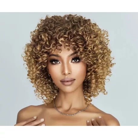 110A, TRENDY, VILÁGOSBARNA SZÍNÁTMENETES PARÓKA, PRÉMIUM MINŐSÉG