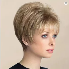   22, LETTI, ELEGÁNS, MODER HAMVAS-SZŐKE PARÓKA, VALÓDI HAJ FELHASZNÁLÁSÁVAL