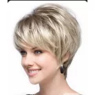 ELEGÁNS HAMVAS VILÁGOSSZŐKE paróka, VALÓDI HAJ FELHASZNÁLÁSÁVAL! 