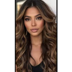   CSEPKE, ROZSDABARNA GYÖNYÖRŰ HULLÁMOS PARÓKA, VALÓDI HAJ FELHASZNÁLÁSÁVAL