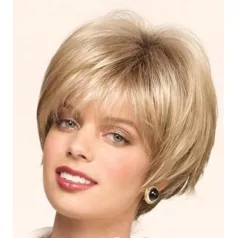   5/613 ARANY-SZŐKE, DIVATOS BUBI PARÓKA, VALÓDI HAJ FELHASZNÁLÁSÁVAL