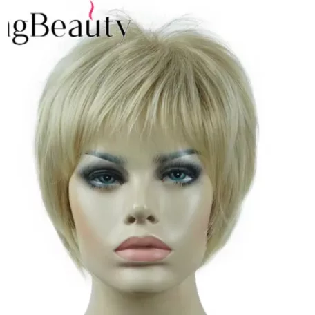 5/613 ARANY-SZŐKE, DIVATOS BUBI PARÓKA, VALÓDI HAJ FELHASZNÁLÁSÁVAL