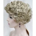 81, ELEGÁNS  DAUEROLT HATÁSÚ TERMÉSZETES VILÁGOS-SZŐKE PARÓKA, PRÉMIUM MINŐSÉG