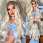 18, VOGUE! SZUPER DIVATOS  PLATINASZŐKE OMBRE PARÓKA, PRÉMIUM MINŐSÉG!