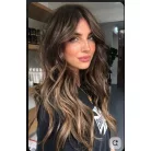 CSINOS BARNA, MELÍROZOTT PARÓKA, VALÓDI HAJ FELHASZNÁLÁSÁVAL! (lc226-3)