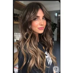   CSINOS BARNA, MELÍROZOTT PARÓKA, VALÓDI HAJ FELHASZNÁLÁSÁVAL! (lc226-3)