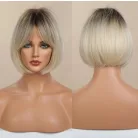 DIVATOS PLATINASZŐKE OMBRE PARÓKA, VALÓDI HAJ FELHASZNÁLÁSÁVAL! 