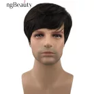 FEKETE FÉRFI paróka, Valódi haj felhasználásával