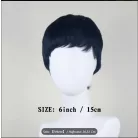 FEKETE FÉRFI paróka, Valódi haj felhasználásával