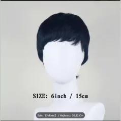 FEKETE FÉRFI paróka, Valódi haj felhasználásával