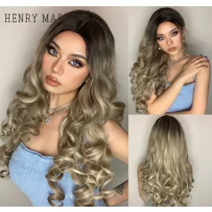   KLÁRA 2, TERMÉSZETESSZŐKE HULLÁMOS OMBRE PARÓKA, VALÓDI HAJ FELHASZNÁLÁSÁVAL!