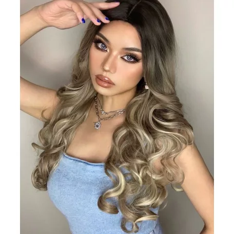 KLÁRA 2, TERMÉSZETESSZŐKE HULLÁMOS OMBRE PARÓKA, VALÓDI HAJ FELHASZNÁLÁSÁVAL!