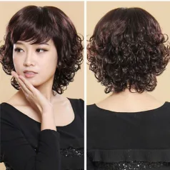 9, CSINOS SÖTÉTBARNA RÖVID PARÓKA 