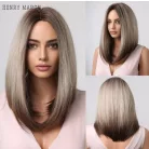 10/B/B, ELEGÁNS KLEOPÁTRA, FÜSTÖS-SZŐKE OMBRE PARÓKA,VALÓDI HAJ FELHASZNÁLÁSÁVAL