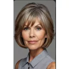 117, SÖTÉTSZŐKE ELEGÁNS BUBI PARÓKA, VALÓDI HAJ FELHASZNÁLÁSÁVAL 