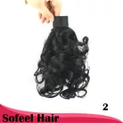 3D, RUGÓS LÓFAROK, HULLÁMOS RÖVID LÓFAROK, KONTY, 20 cm. FEKETE