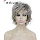 5. ELEGÁNS, "TÉPETT" FAZONÚ MODERN EZÜST-ŐSZ PARÓKA 