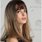 MAGYARORSZÁGI KÉSZLETEN! ENIKŐ, ELEGÁNS VILÁGOS- BARNA KLEOPÁTRA OMBRE PARÓKA, VALÓDI HAJ FELHASZNÁLÁSÁVAL!