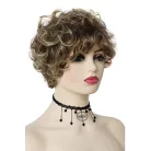 16, ANDREA5,GÖNDÖR VILÁGOSBARNA DIVATOS PARÓKA, VALÓDI HAJ FELHASZNÁLÁSÁVAL