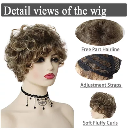 16, ANDREA5,GÖNDÖR VILÁGOSBARNA DIVATOS PARÓKA, VALÓDI HAJ FELHASZNÁLÁSÁVAL