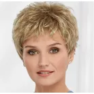 RITA, TERMÉSZETES-SZŐKE MODERN, DIVATOS PARÓKA, VALÓDI HAJ FELHASZNÁLÁSÁVAL! 