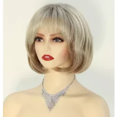   21, TERMÉSZETES-SZŐKE (tövénél kissé sötétebb) PARÓKA, VALÓDI HAJ FELHASZNÁLÁSÁVAL