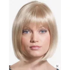   MODERN TERMÉSZETES VANÍLIA-SZŐKE BUBI PARÓKA, VALÓDI HAJ FELHASZNÁLÁSÁVAL!