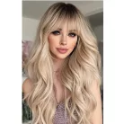 CSIPKE 38B, NAGYON SZÉP SZŐKE, HULLÁMOS OMBRE PARÓKA, VALÓDI HAJ FELHASZNÁLÁSÁVAL!