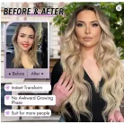 74a, GYÖNYÖRŰ HULLÁMOS SZŐKE OMBRE PARÓKA, VALÓDI HAJ FELHASZNÁLÁSÁVAL