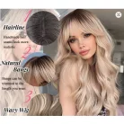 CSIPKE 38B, NAGYON SZÉP SZŐKE, HULLÁMOS OMBRE PARÓKA, VALÓDI HAJ FELHASZNÁLÁSÁVAL!