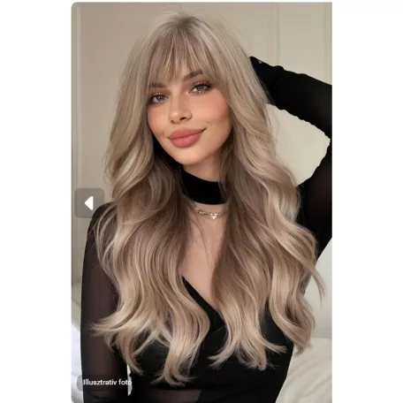 TERMÉSZETES SZŐKE ELEGÁNS PARÓKA, VALÓDI HAJ FELHASZNÁLÁSÁVAL